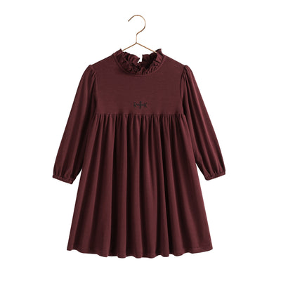 Retro Kid Isla Short Soft Sweater Dress - Burgundy