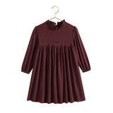 Retro Kid Isla Short Soft Sweater Dress - Burgundy