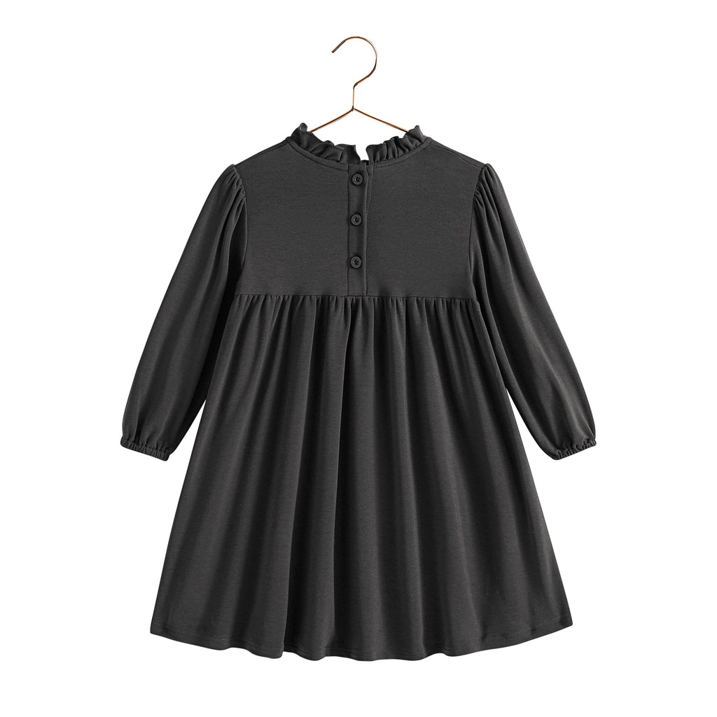 Retro Kid Isla Short Soft Sweater Dress - Heather Grey