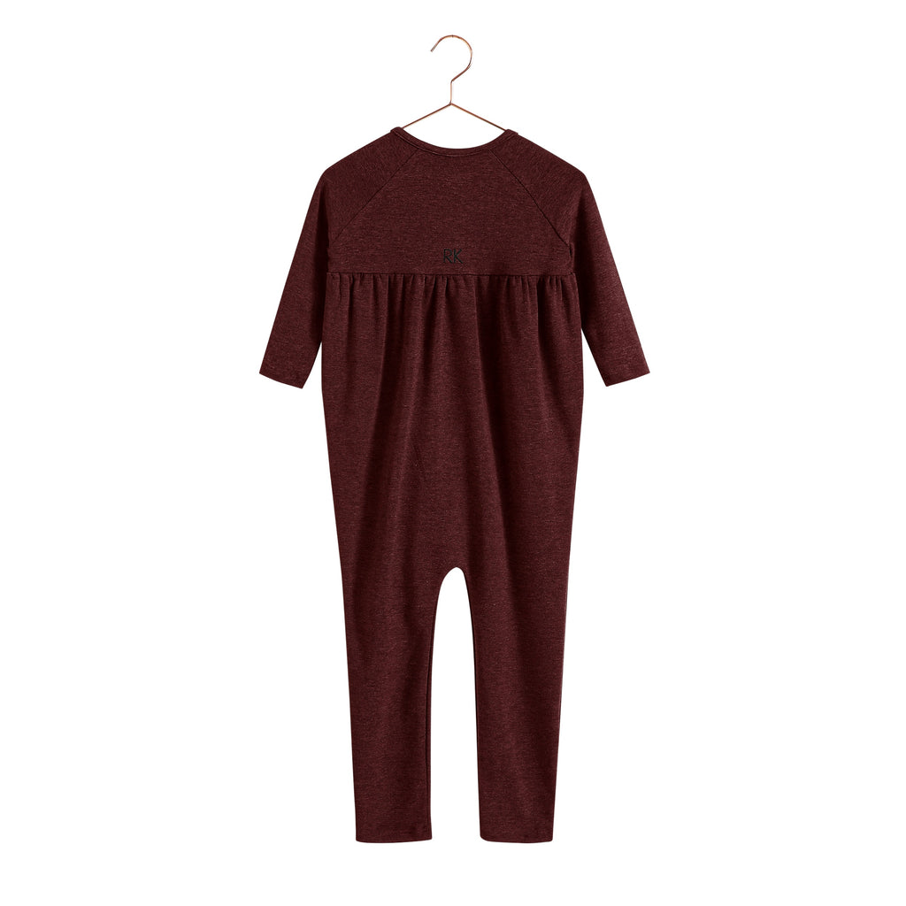 Retro Kid Isla Soft Sweater Baby Romper - Burgundy