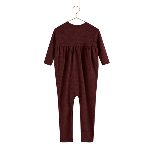 Retro Kid Isla Soft Sweater Baby Romper - Burgundy