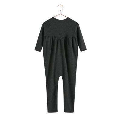 Retro Kid Isla Soft Sweater Baby Romper - Heather Grey
