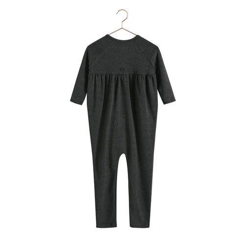 Retro Kid Isla Soft Sweater Baby Romper - Heather Grey
