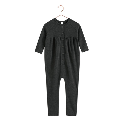 Retro Kid Isla Soft Sweater Baby Romper - Heather Grey