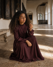 Load image into Gallery viewer, Retro Kid Isla Maxi Soft Sweater Dress - Burgundy