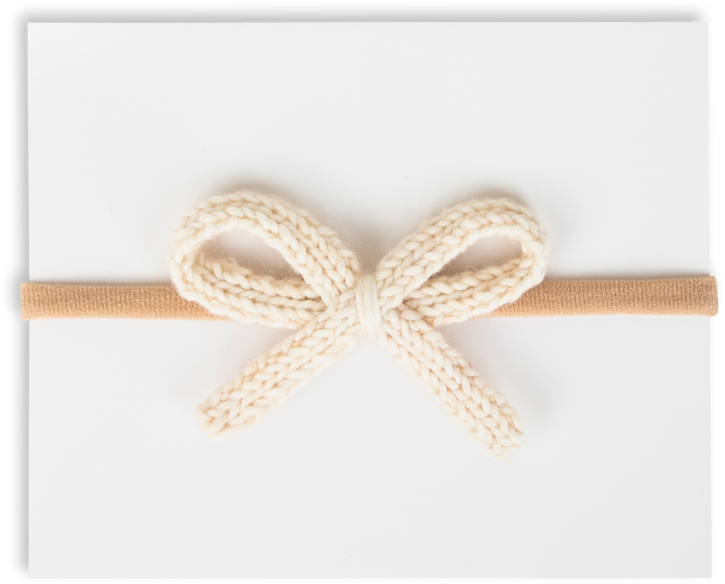 Adora Ivory Crochet Mini Headband