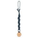 Adora Ivy Macrame Pacifier Clip - Denim