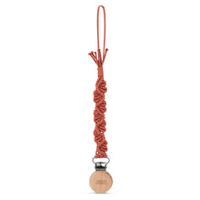 Load image into Gallery viewer, Adora Ivy Macrame Pacifier Clip - Rosewood