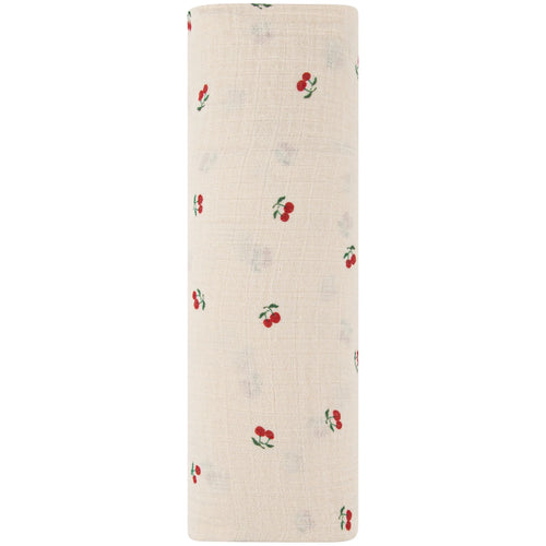 Ely's & Co Single Pack Muslin Swaddles - Red Cherry