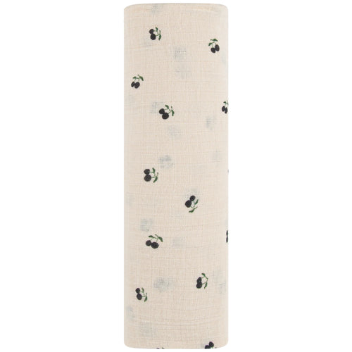 Ely's & Co Single Pack Muslin Swaddles - Blue Cherry