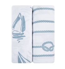 Load image into Gallery viewer, Ely&#39;s &amp; Co. Pack N Play/ Portable Crib Sheet - Blue Nautical