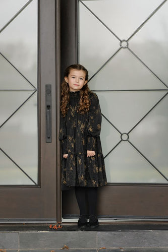 Velvette Label Black/Gold Flow Dress