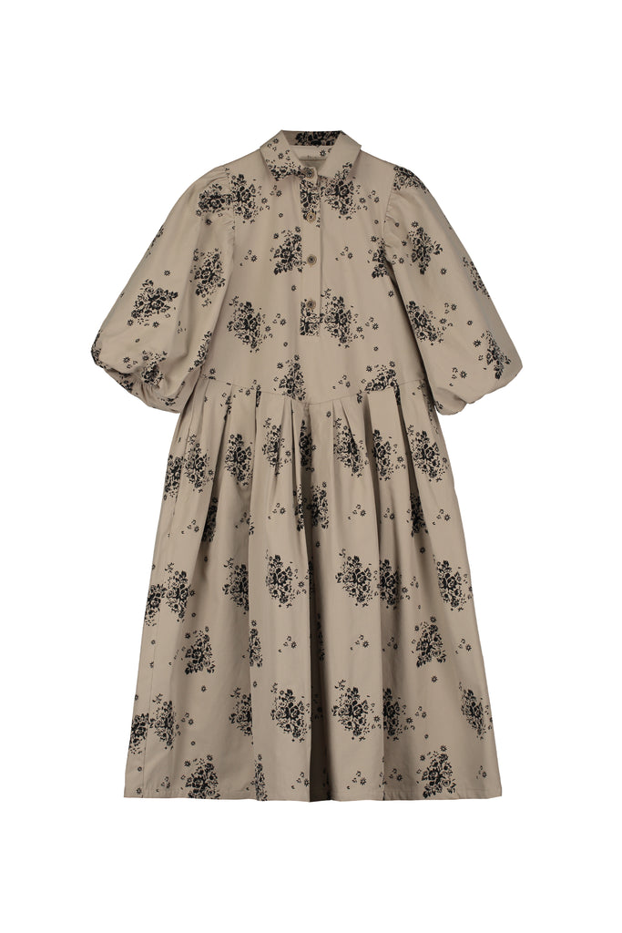 Little Creative Factory Lilly Pleated Dress - Camel & Black