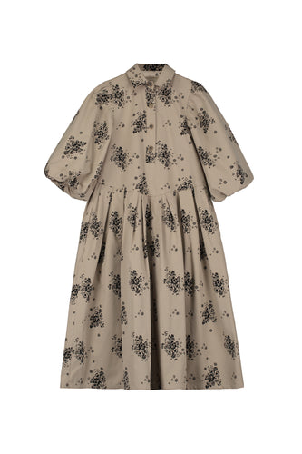 Little Creative Factory Lilly Pleated Dress - Camel & Black