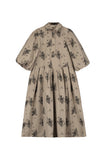 Little Creative Factory Lilly Pleated Dress - Camel & Black
