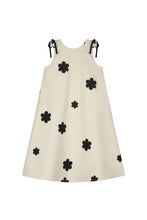 Load image into Gallery viewer, Little Creative Factory Black Flower Print Canvas Coral Reef Apron Dress