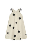 Little Creative Factory Black Flower Print Canvas Coral Reef Apron Dress