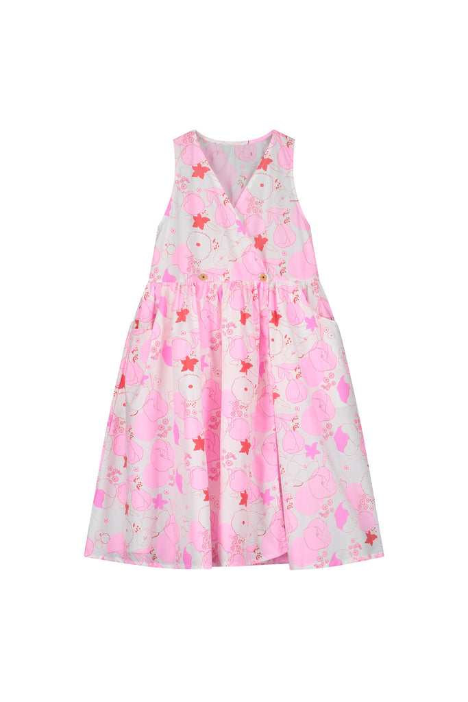 Little Creative Factory Flower Print Coral Reef Apron Dress