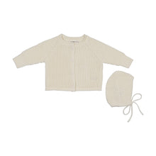 Load image into Gallery viewer, Mema Knits Knit Jacket And Bonnet - Ivory