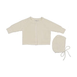Mema Knits Knit Jacket And Bonnet - Ivory