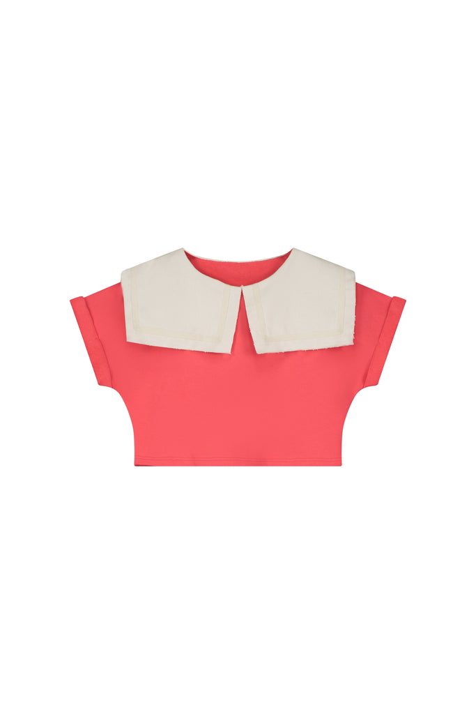 Little Creative Factory Coral Odissey Crop Sweatshirt