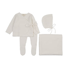 Load image into Gallery viewer, Mema Knits Knit Bris Layette Set - Winter White
