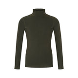 Parni Nashville Solid Ribbed Turtleneck-Green