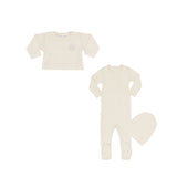 Little Parni Ivory Baby Cardigan Set W. Beanie