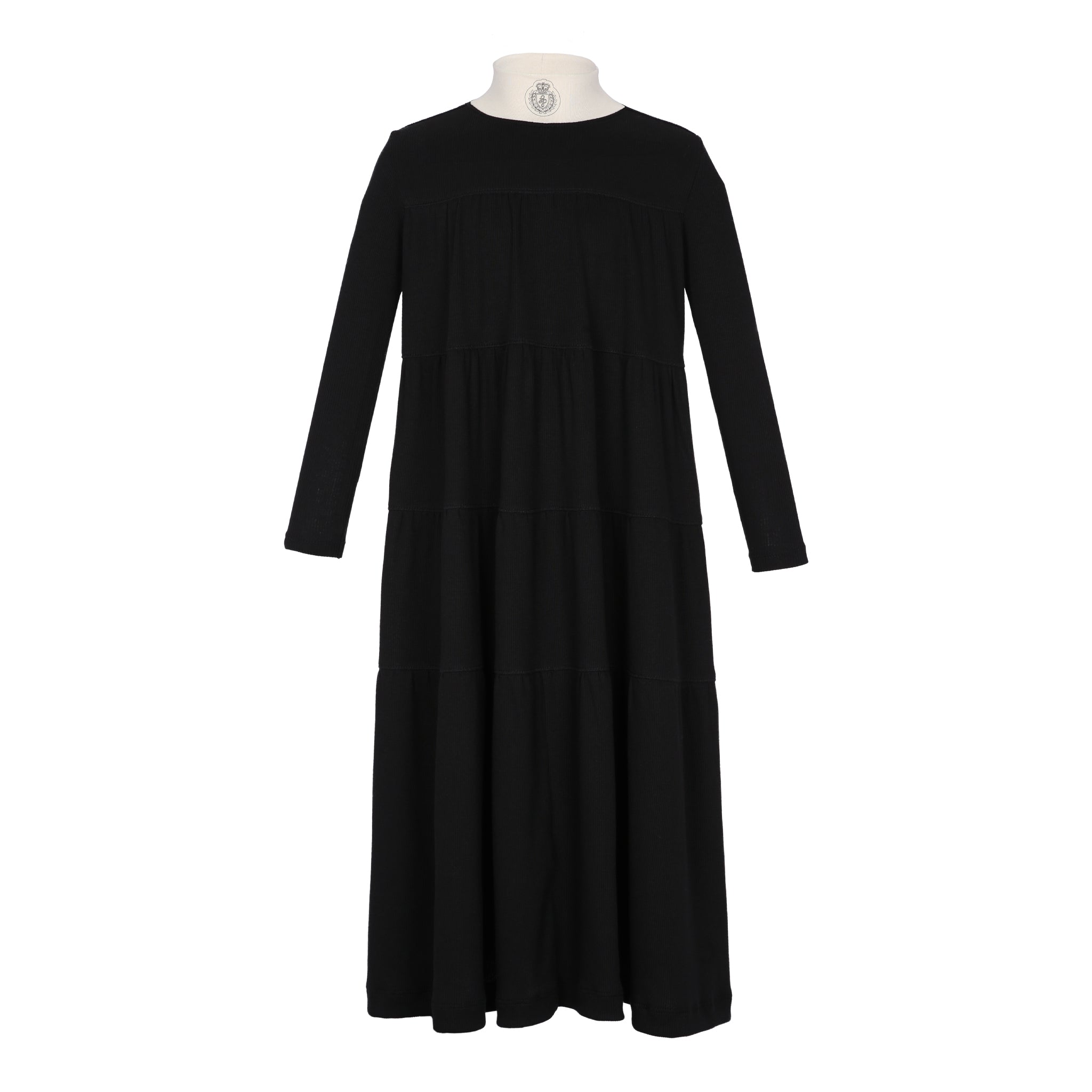Parni Tiered Dress W. Mockneck Logo Parni Tiered Dress W. Mockneck Logo