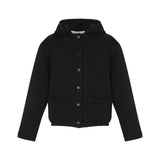 Parni Hoodie Jacket with Snaps-Black