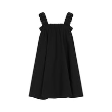 Load image into Gallery viewer, Parni Overall Skirt w. LP heart Label-Black (SIZE DOWN)