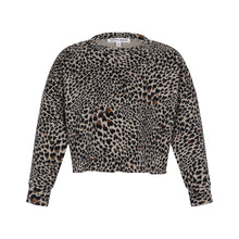 Load image into Gallery viewer, Parni Cropped Leopard Print Sweatshirt