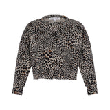 Parni Cropped Leopard Print Sweatshirt