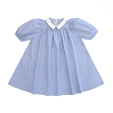 Load image into Gallery viewer, Little Parni K401 Girls Striped Dress - Blue/White