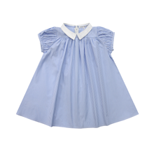 Load image into Gallery viewer, Little Parni K401 Girls Stripe Dress - Blue/White