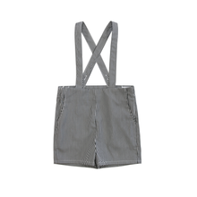 Load image into Gallery viewer, Little Parni K405 Boy&#39;s Striped Overalls - Black/White