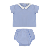 Little Parni K407 Baby Striped 2 Piece Set - Blue/White