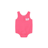 Little Parni varsity  K424 Baby Bubble Romper - Hot Pink