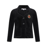 Little Parni Velour Blazer K446 - Black