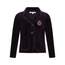 Load image into Gallery viewer, Little Parni Velour Blazer K446 - Plum