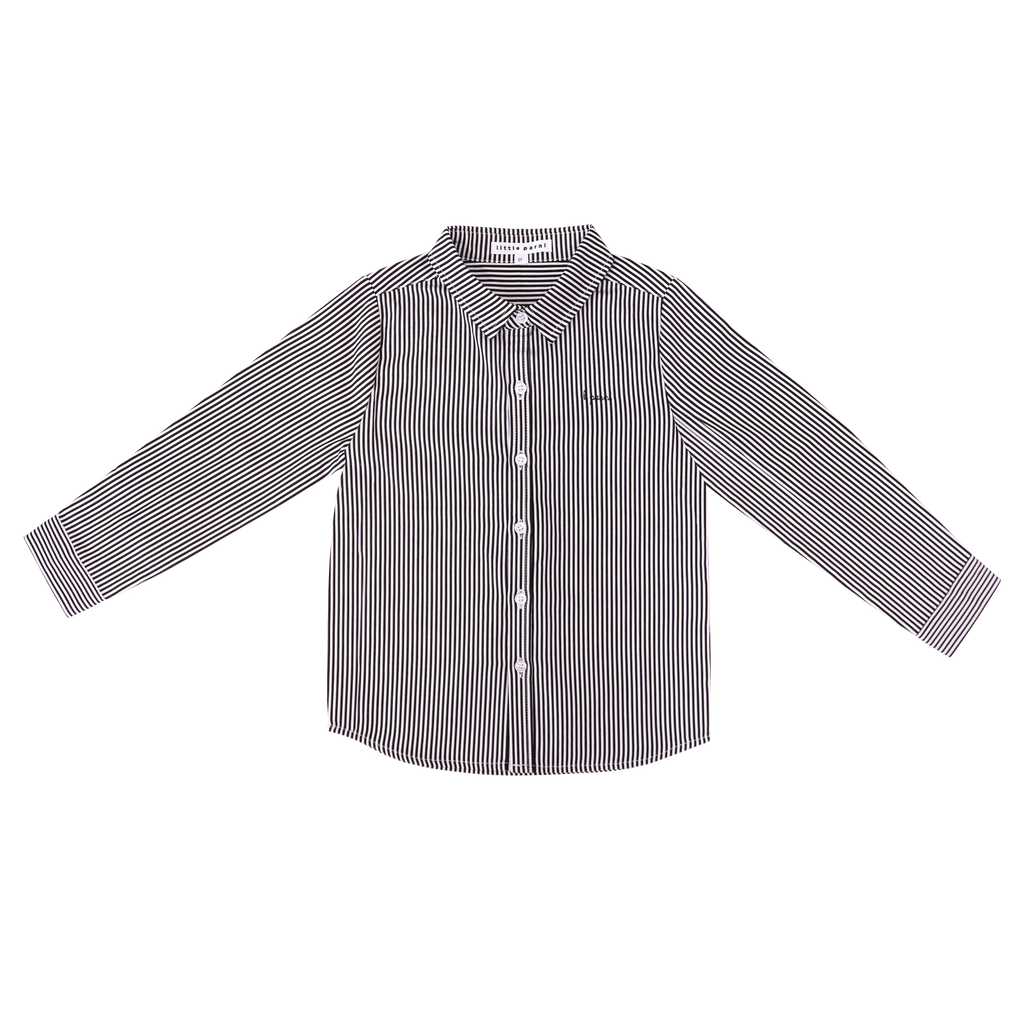 Little Parni Boys Striped Shirt K448 - Plum