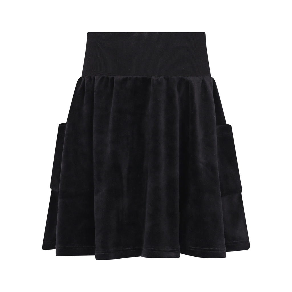 Little Parni Girls Velour Skirt K456 - Black