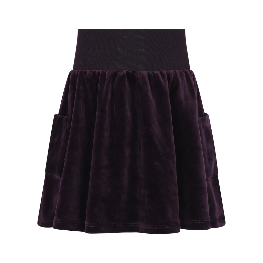 Little Parni Girls Velour Skirt K456 - Plum