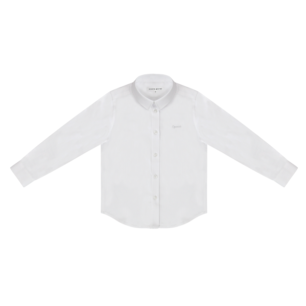 Little Parni Boys Long Sleeve Shirt K525 - White/Black