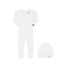 Load image into Gallery viewer, Little Parni Boys Baby Footie And Hat (K548) - Ivory