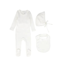 Load image into Gallery viewer, Little Parni Ribbed Pico Gift Box Layette Set (K551) - Ivory