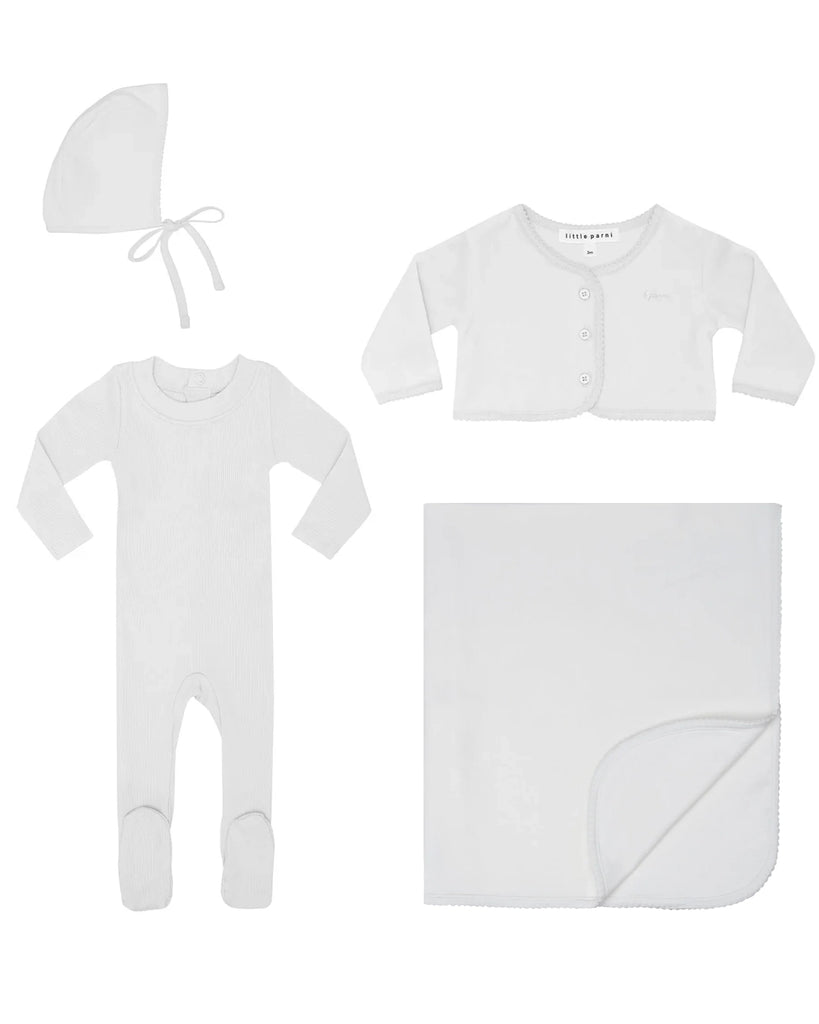 Little Parni Baby Gift Box Layette Set + Blanket (K550) - Ivory