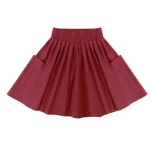Load image into Gallery viewer, Little Parni Taffeta Skirt (K557) - Burgundy