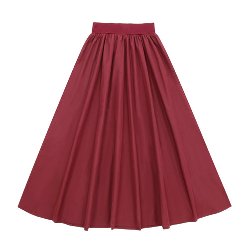 Little Parni Teen Taffeta Skirt (K559) - Burgundy