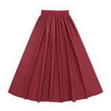 Little Parni Teen Taffeta Skirt (K559) - Burgundy